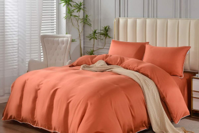 КПБ Elizabeth евро с двумя наволочками оранжевый